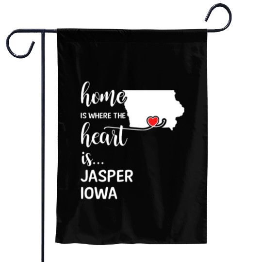 Jasper County Iowa Is Where My Heart Is Gift Garden Flags