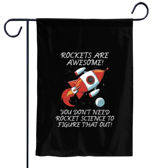 Rocket Space Engineer Aviation Astrophysics Garden Flags