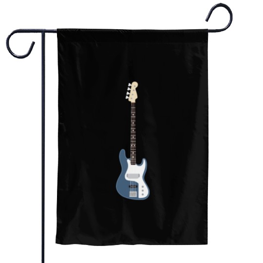 Blue Bass guitar Garden Flags