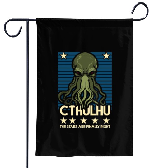 Cthulhu! The Stars are finally right! Garden Flags