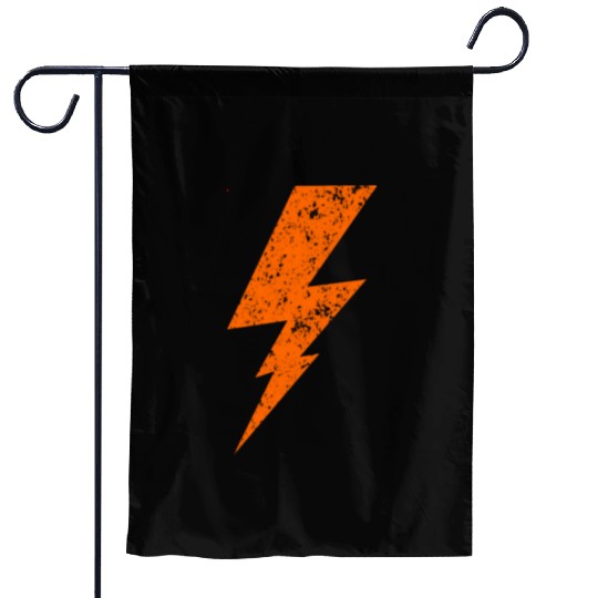 orange Bolt Lightning | Bolt Graphic Garden Flags
