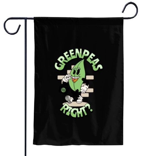 Groovy vegetable greenpeas Garden Flags