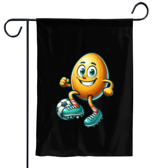Easter egg football design, footballer Easter Garden Flags