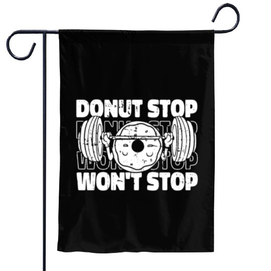 Fitness Donut Funny Donut Gym Garden Flags