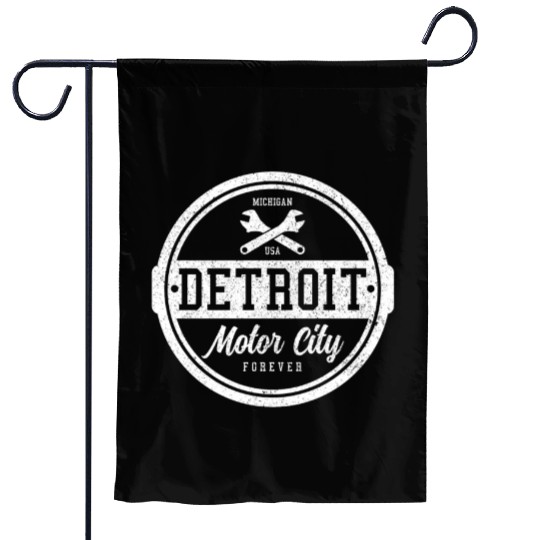 Detroit Michigan Motor City USA Garden Flags