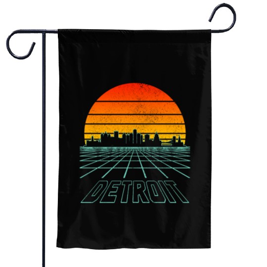 Detroit Michigan Motor City USA Garden Flags