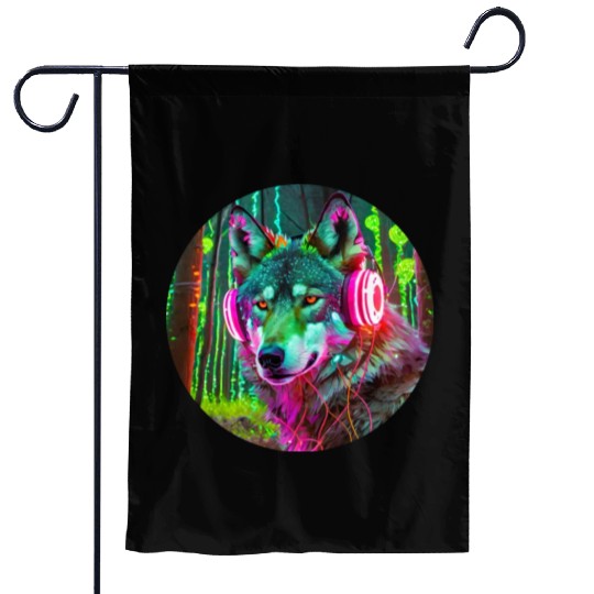 Electric Wilderness Glow 2 Garden Flags