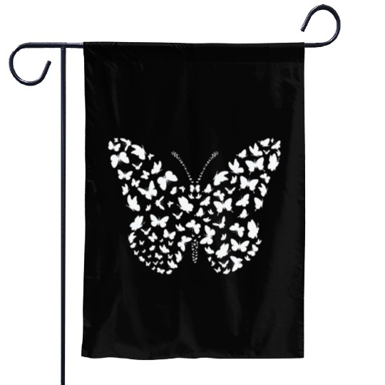 Butterfly Butterflies Insect Silhouette Garden Flags