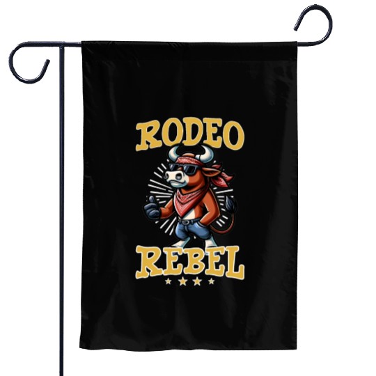 Rodeo Bull Riding Livestock Show Farmer Cattle Garden Flags