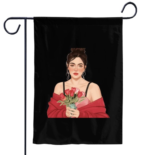 women flower Garden Flags
