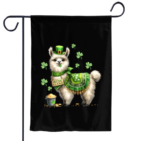 Irish LLama St Patrick Day Garden Flags
