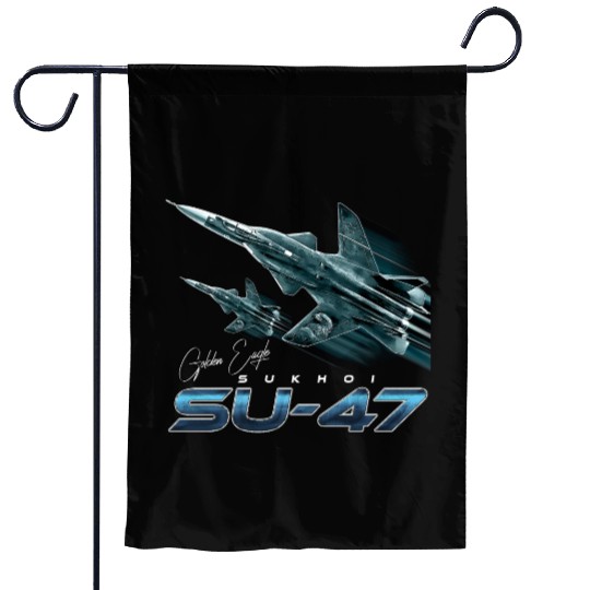 Sukhoi SU-47 the Golden Eagle Russian Fighterjet Garden Flags