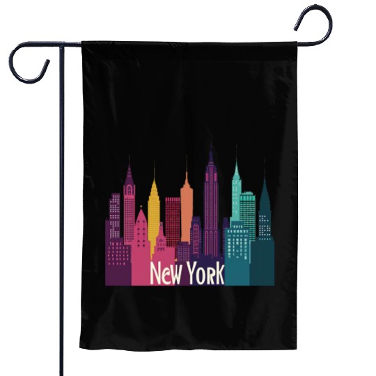 New York City Skyline Garden Flags