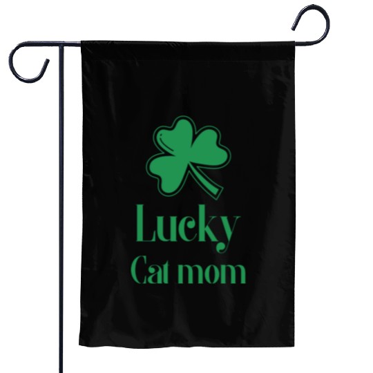 Lucky Cat Mom St Patrick's Day Garden Flags