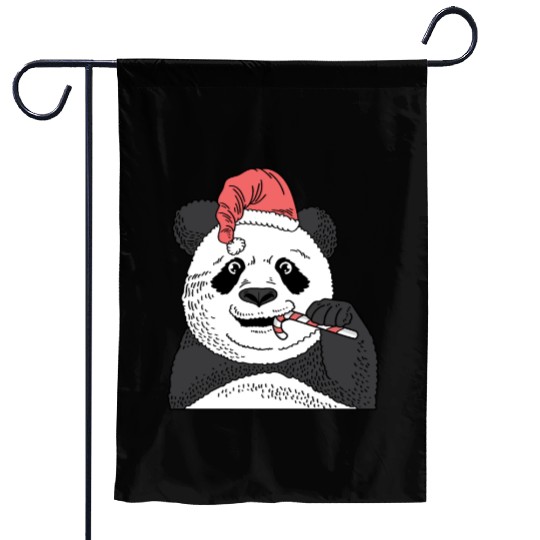 Panda Candy Cane Pastry Maker Gift Garden Flags