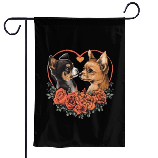 Valentine's Day, Chihuahua Dog Lovers Garden Flags
