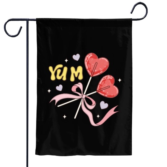 Valentine's Day Heart Lollipop Garden Flags