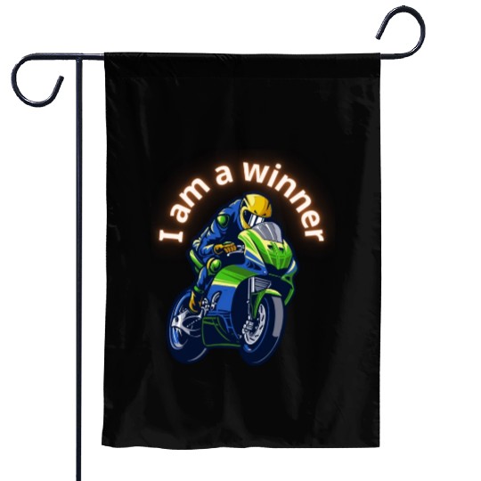 Motorcycle Race Garden Flags