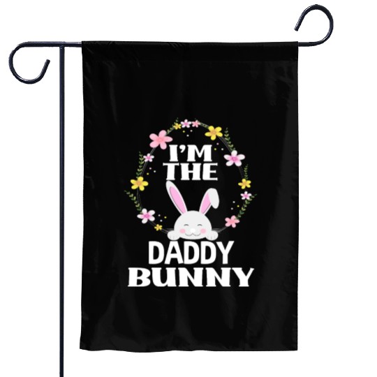 I Am Daddy Easter Bunny Flower Wreath Easter Garden Flags