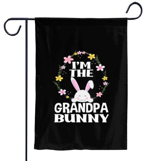 I Am Grandpa Easter Bunny Flower Wreath Easter Garden Flags