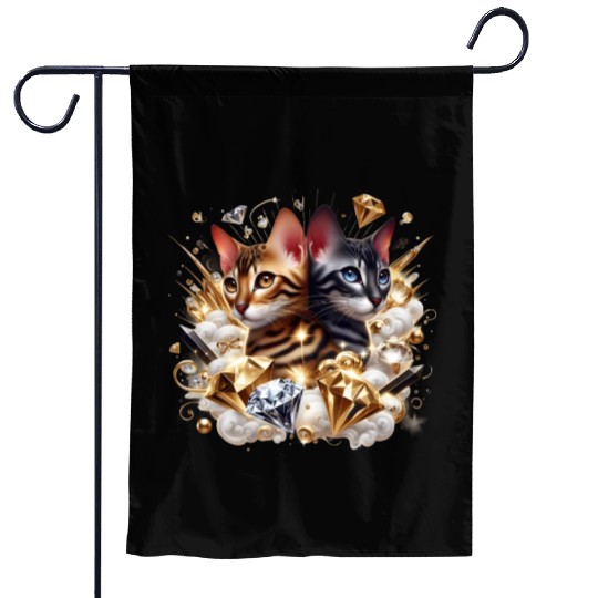 Fabulous Bengal Kittens Garden Flags