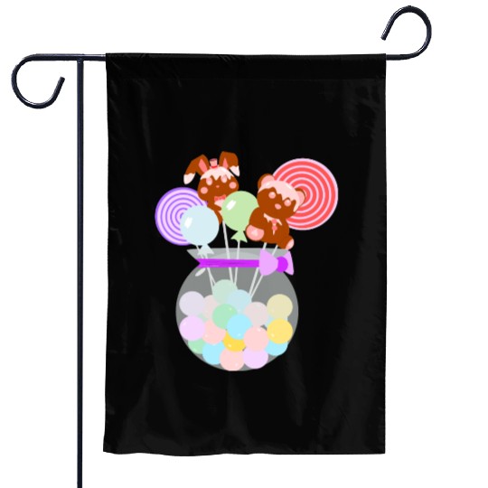 CIRCUS IN SPRING: CIRCUS CANDY JAR Garden Flags