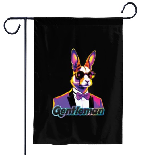 Pop Art Playboy Rabbit Gentleman Cyberpunk Bunny Garden Flags
