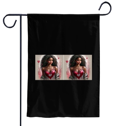 Cupid's Choice: Melanin Magic Garden Flags