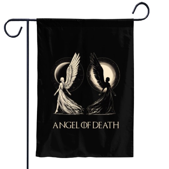 Angel of Death - Sun And Moon Mystical Artwork Garden Flags
