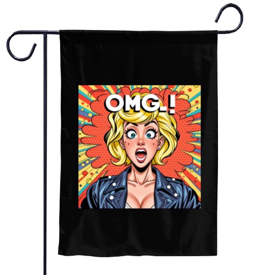 OMG Funny comics Garden Flags