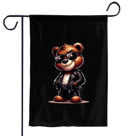 Bad Teddy Bear Garden Flags