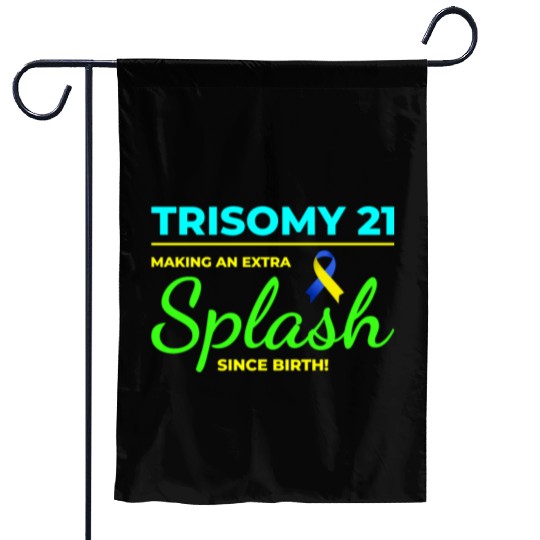 Down Syndrome Awareness Trisomy 21 Splash Garden Flags