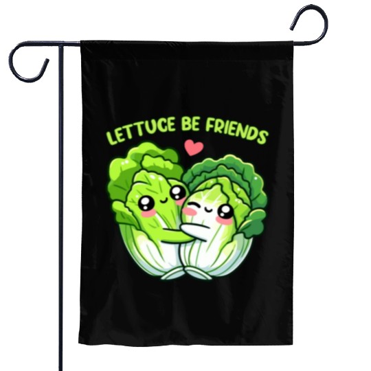 Lettuce Be Friends | Vegan Food Garden Flags