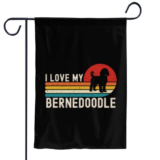 I Love My Bernedoodle Garden Flags