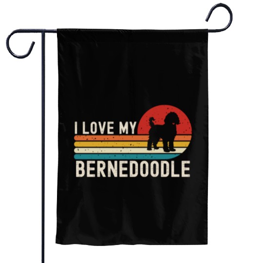 I Love My Bernedoodle Garden Flags