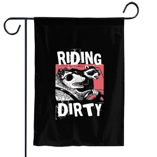 Funny Raccoons Trash Panda Racoon Lovers Garden Flags