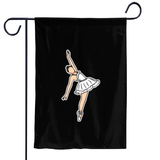 Ballet Girl Sketch Garden Flags