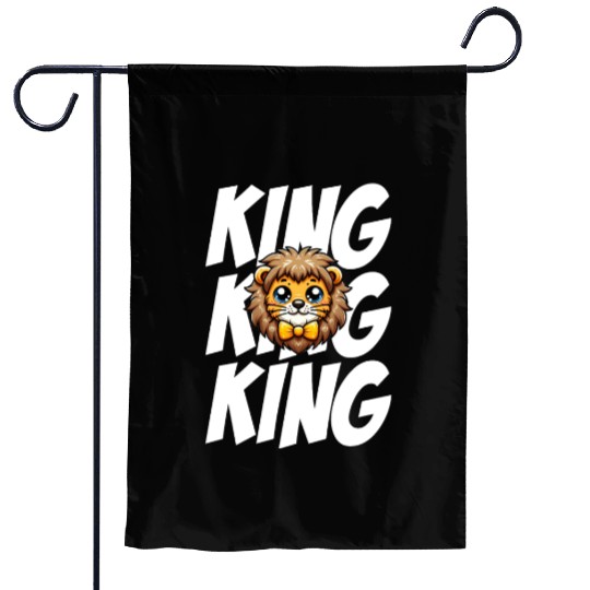 Cute Kawai Lion King Design - Kawai Lion Art Garden Flags