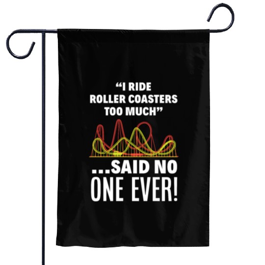 Roller Coaster Fan Garden Flags