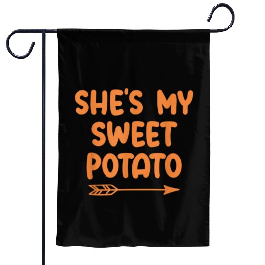 My Sweet Potato Couple Women Garden Flags