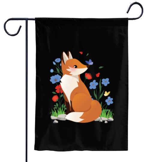 Fox Cottagecore Naturecore Children Garden Flags