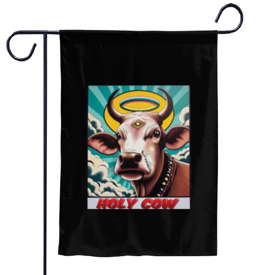 Holy Cow Humor Funny Comics Garden Flags