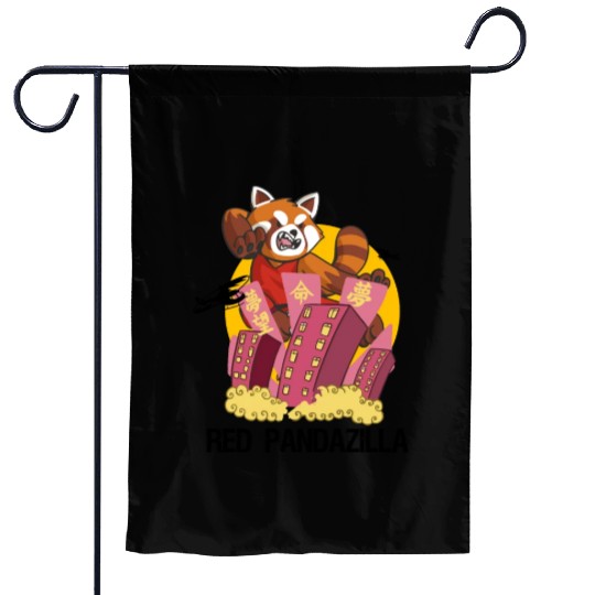 For Red Panda lover . Funny Red Pandazilla Garden Flags