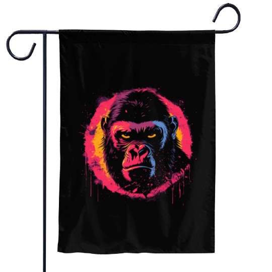 Angry Gorilla Garden Flags