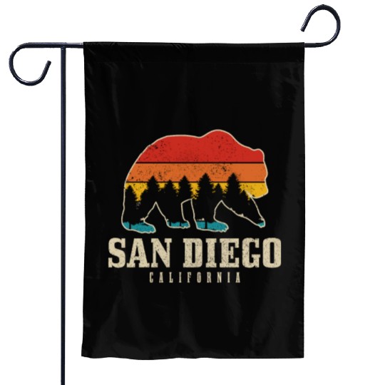San Diego California Bear Souvenir Garden Flags