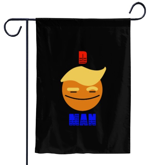 Support Donald J. Trump. D-Man Smile Face Trump Garden Flags