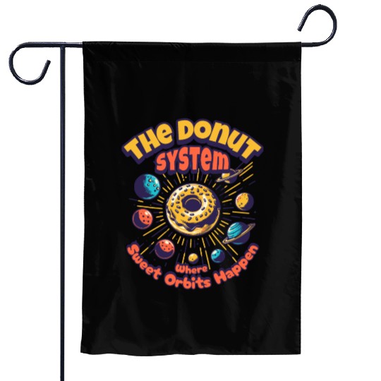 Donut Solar System Garden Flags