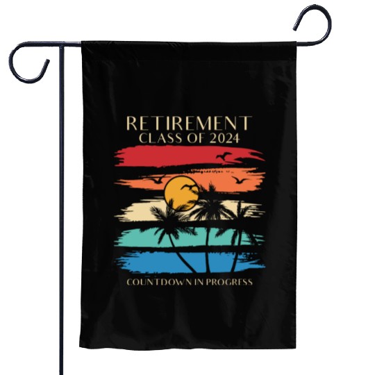 2024 Retirement Countdown Beach Garden Flags