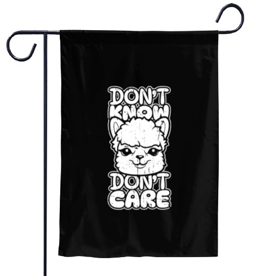 Alpaca Alpaka Funny Dont Know Dont Care Garden Flags