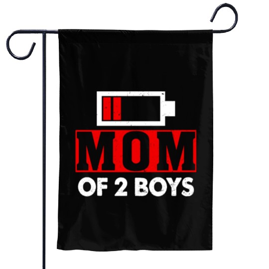 Mom of 2 Boys Mom and Son Matching Mom Gifts Garden Flags